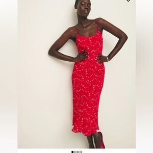Like New - Red Reformation Emerick Floral Midi Dress in Fresno Size XS